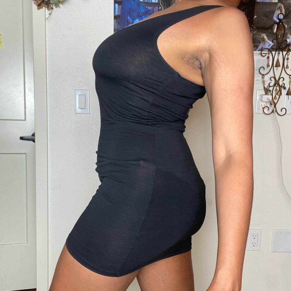 Black mini bodycon dress